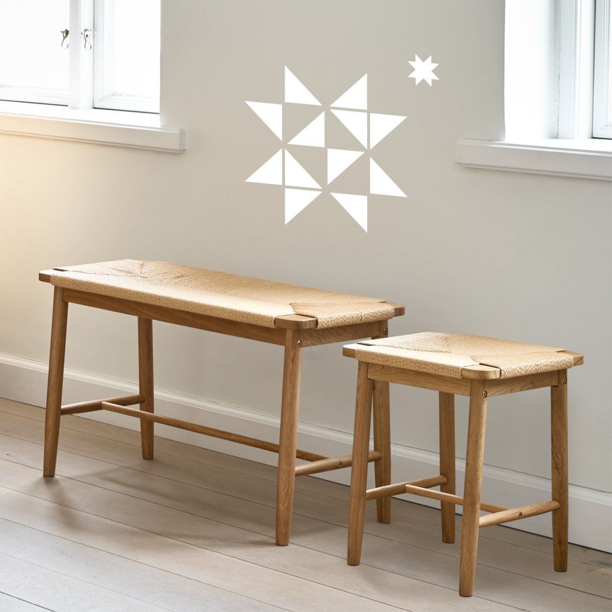 Noble Denmark Cordino Bænk & Skammel, eg