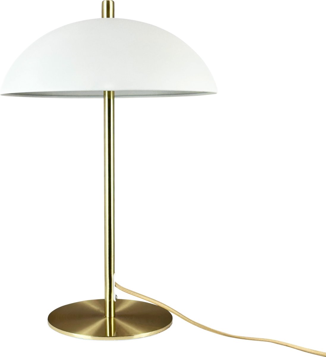 Dyberg Larsen Globus Bord- & Gulvlampe hvid/messin