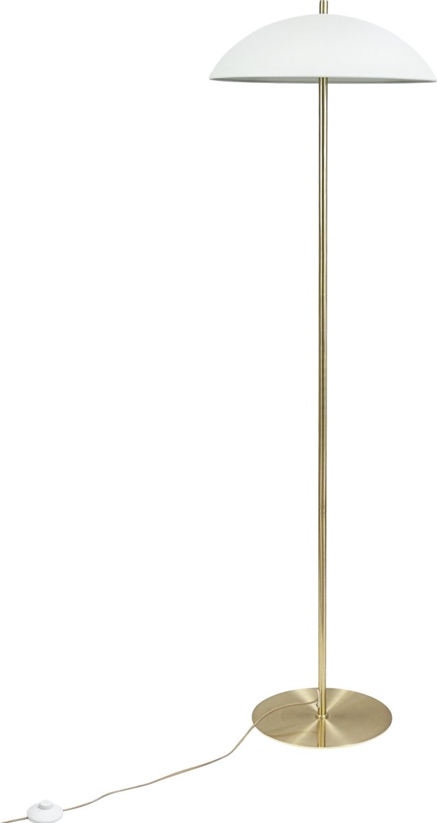 Dyberg Larsen Globus Bord- & Gulvlampe hvid/messin
