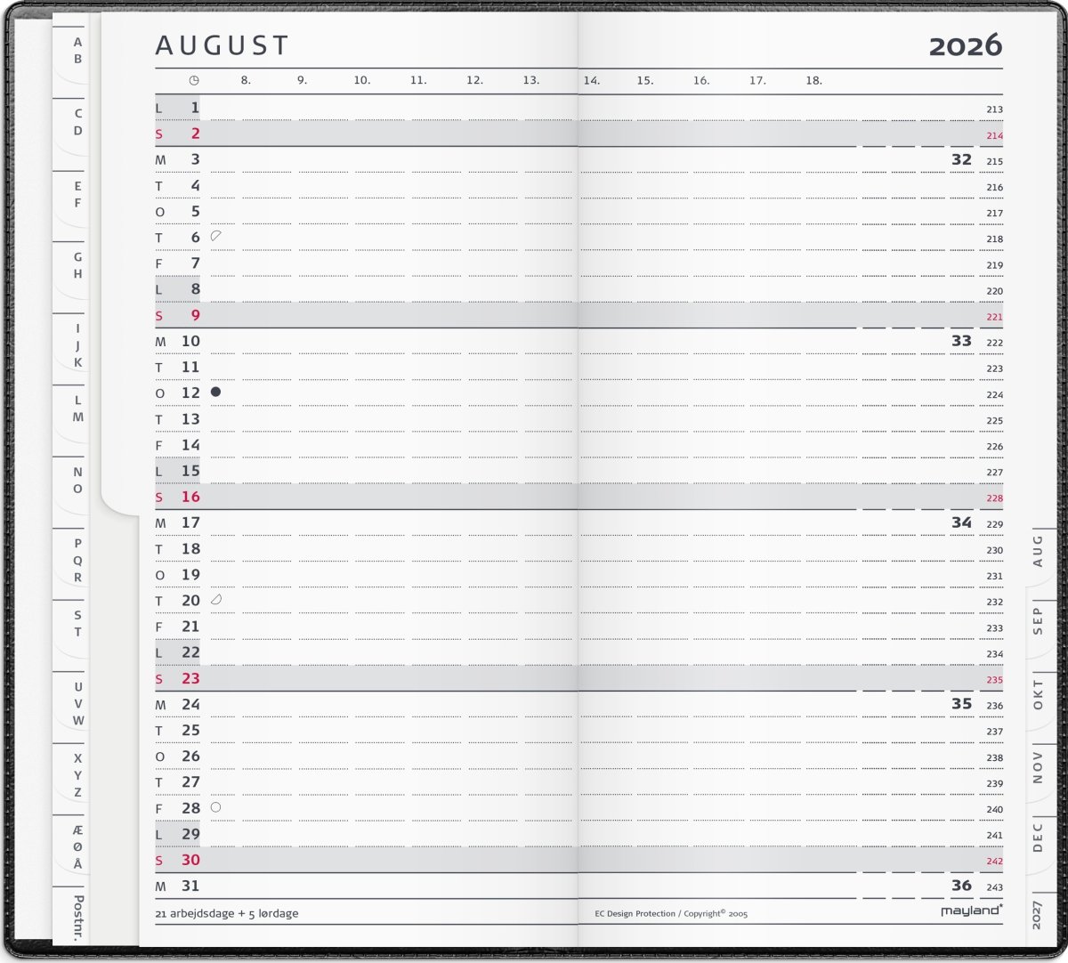 Mayland 2026 Index Planner, vinyl, sort