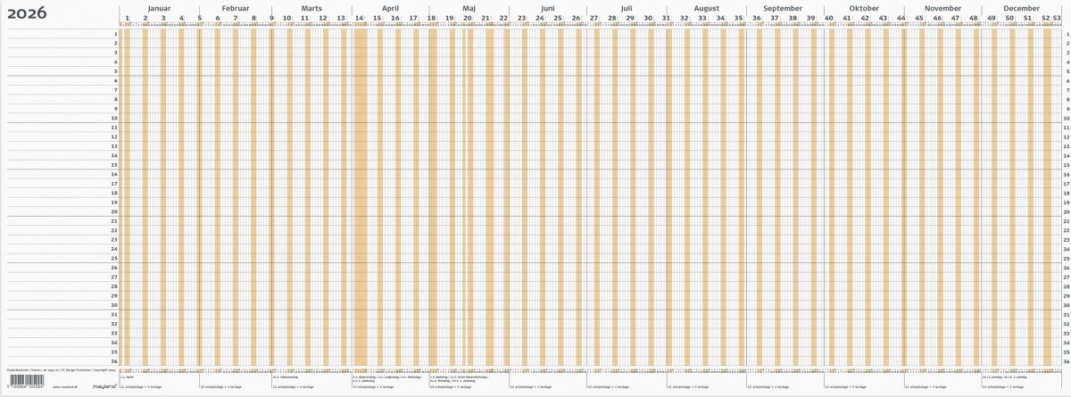 Mayland 2026 Projekt Planner, brun