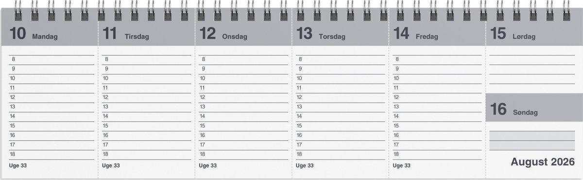 Mayland 2026 Dag-uge bordkalender