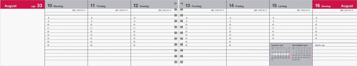 Mayland 2026 Uge bordkalender