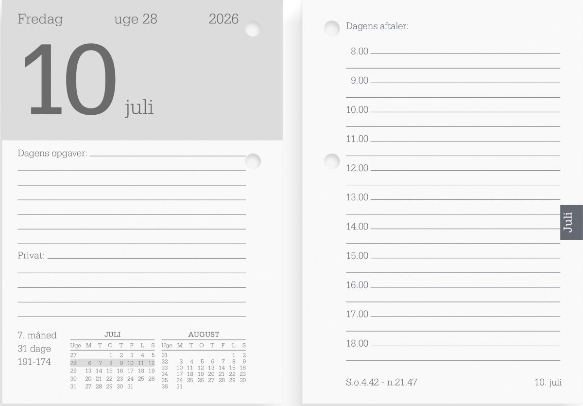 Mayland 2026 Blokkalender, refill