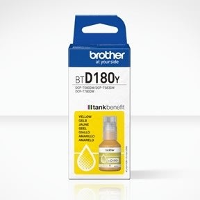Brother BTD180Y blækflaske, gul