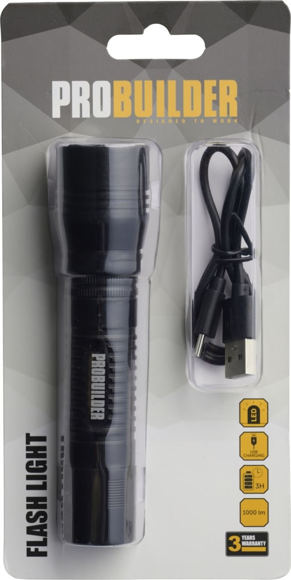 Probuilder Lommelygte LED 1000 Lumen