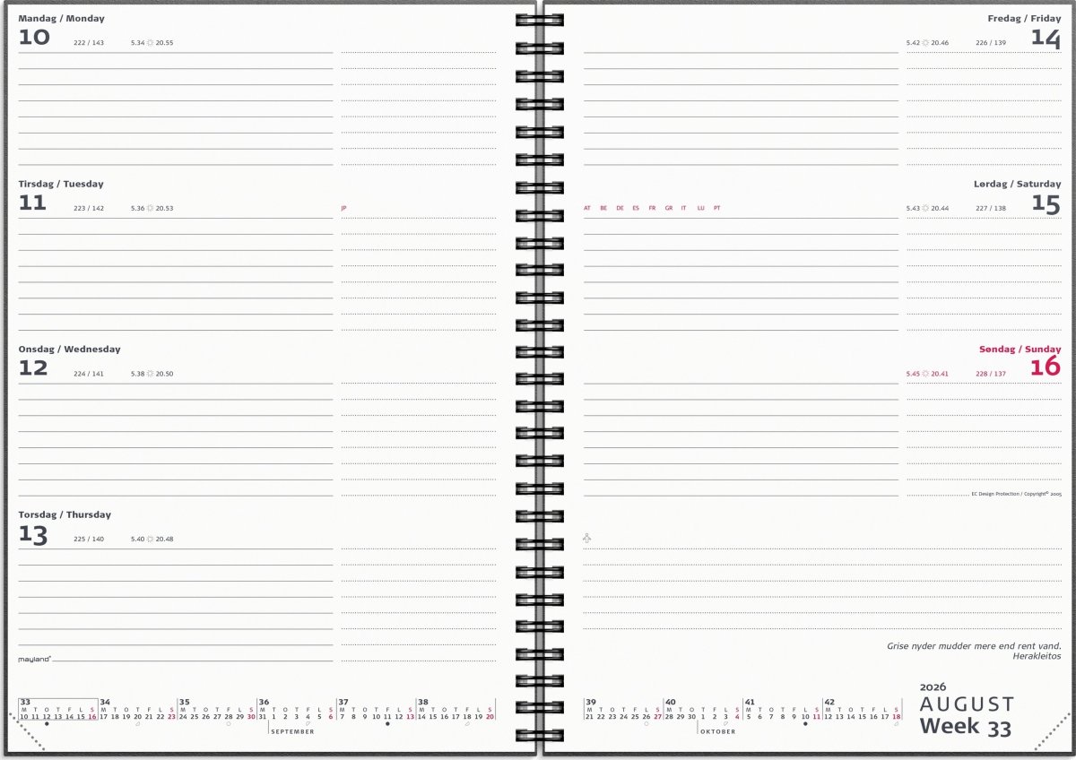 Mayland 2026 International Ugekalender, g.karton