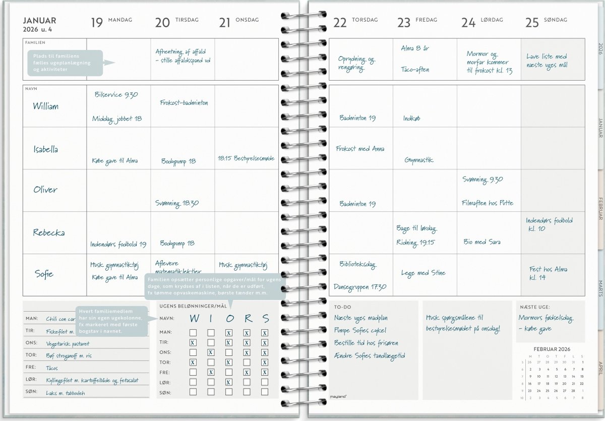 Mayland 2026 Kalender, Life Organizer Family Pla.
