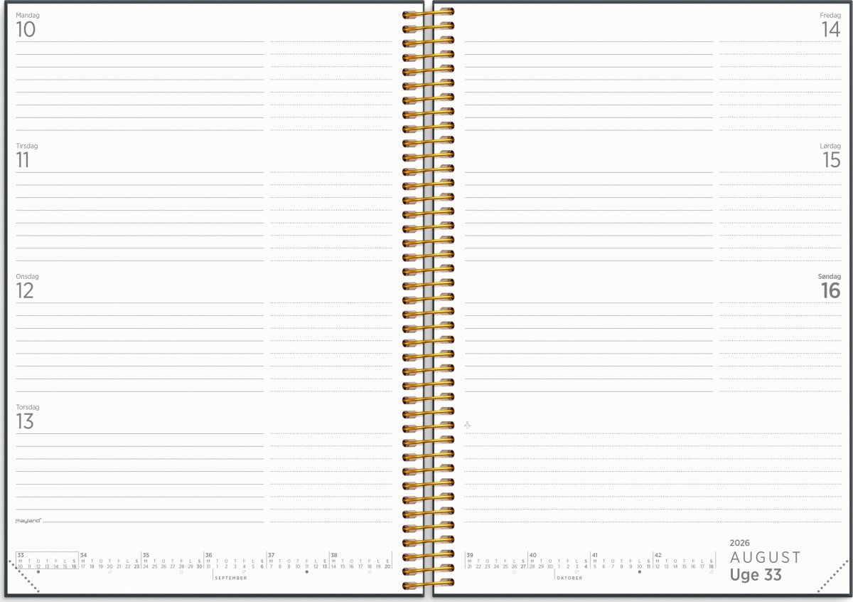 Mayland 2026 Kalender, Organizer & Notes