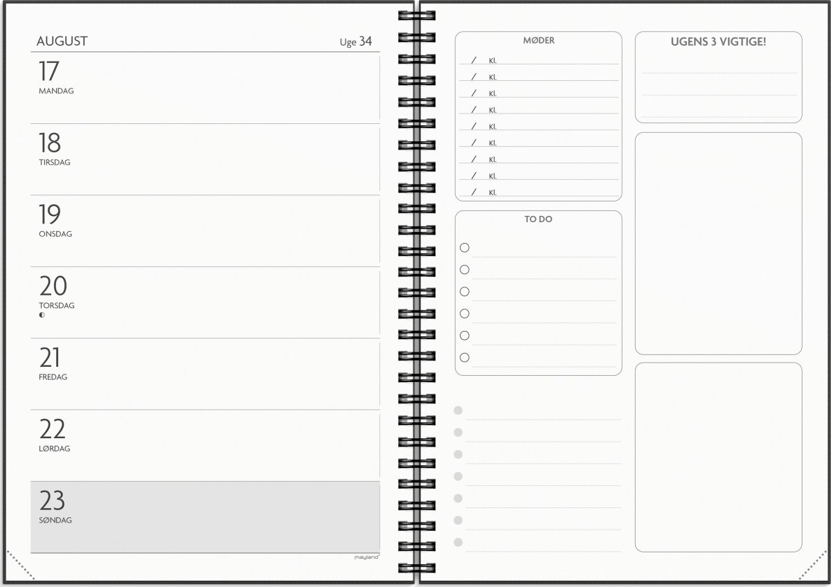 Mayland 2026 Kalender, Få det gjort