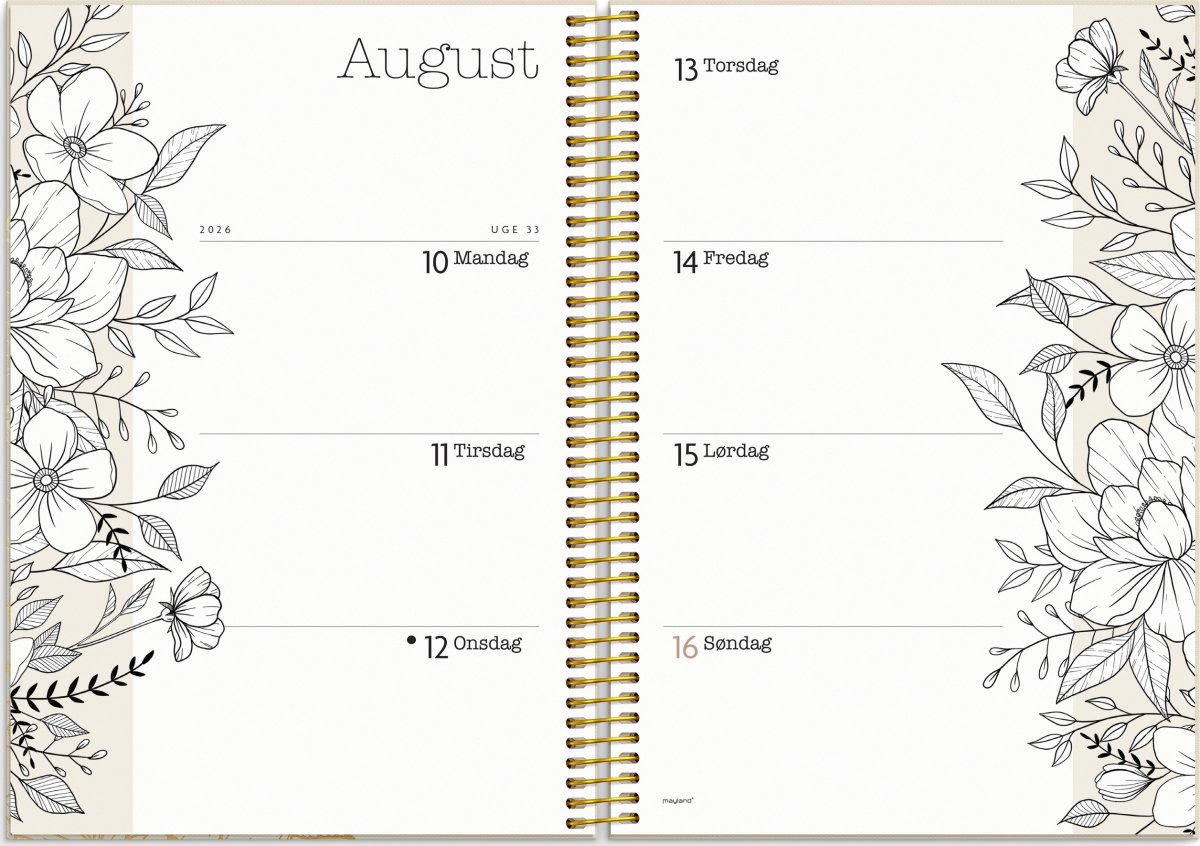 Mayland 2026 Kalender, Life Planner Bloom
