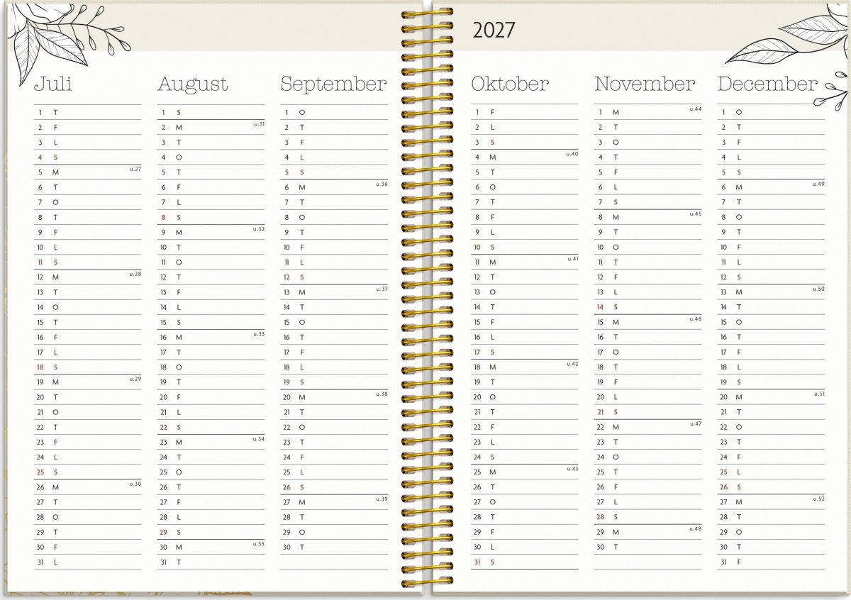 Mayland 2026 Kalender, Life Planner Bloom