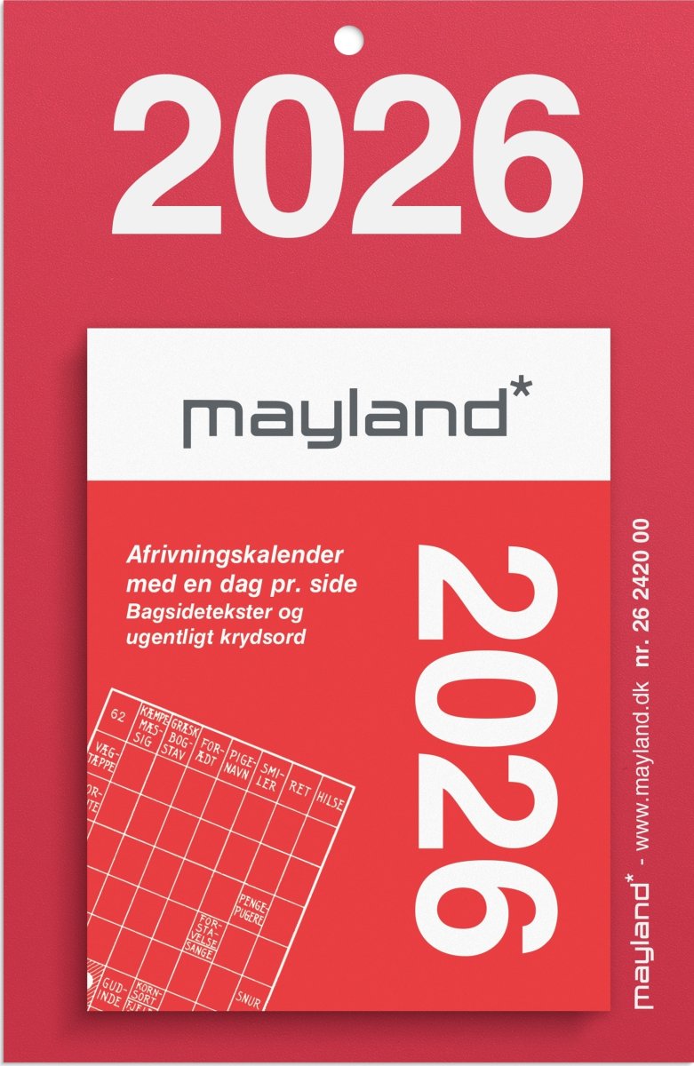 Mayland 2026 Lille afrivningskalender