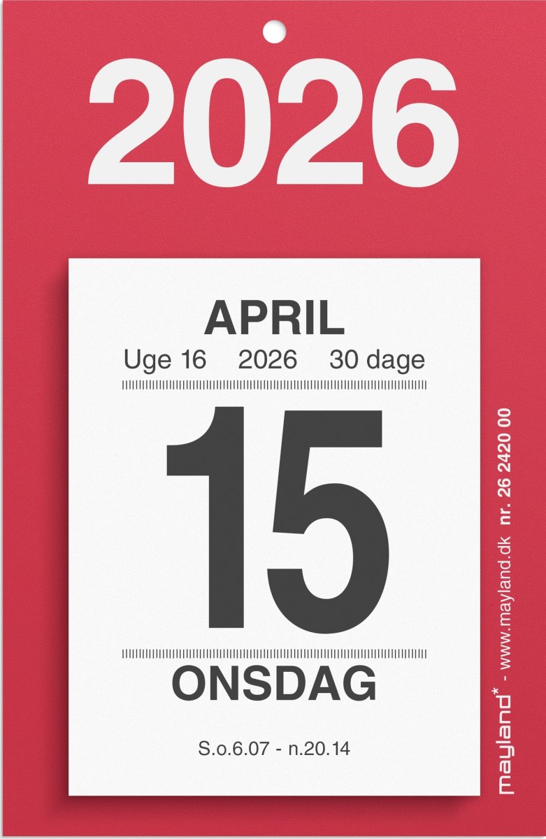 Mayland 2026 Lille afrivningskalender