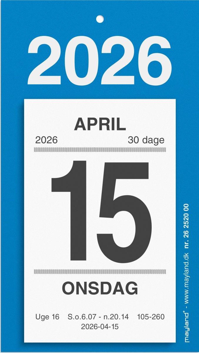 Mayland 2026 Afrivningskalender
