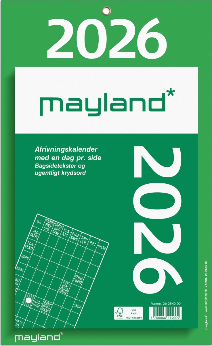 Mayland 2026 Kæmpe afrivningskalender