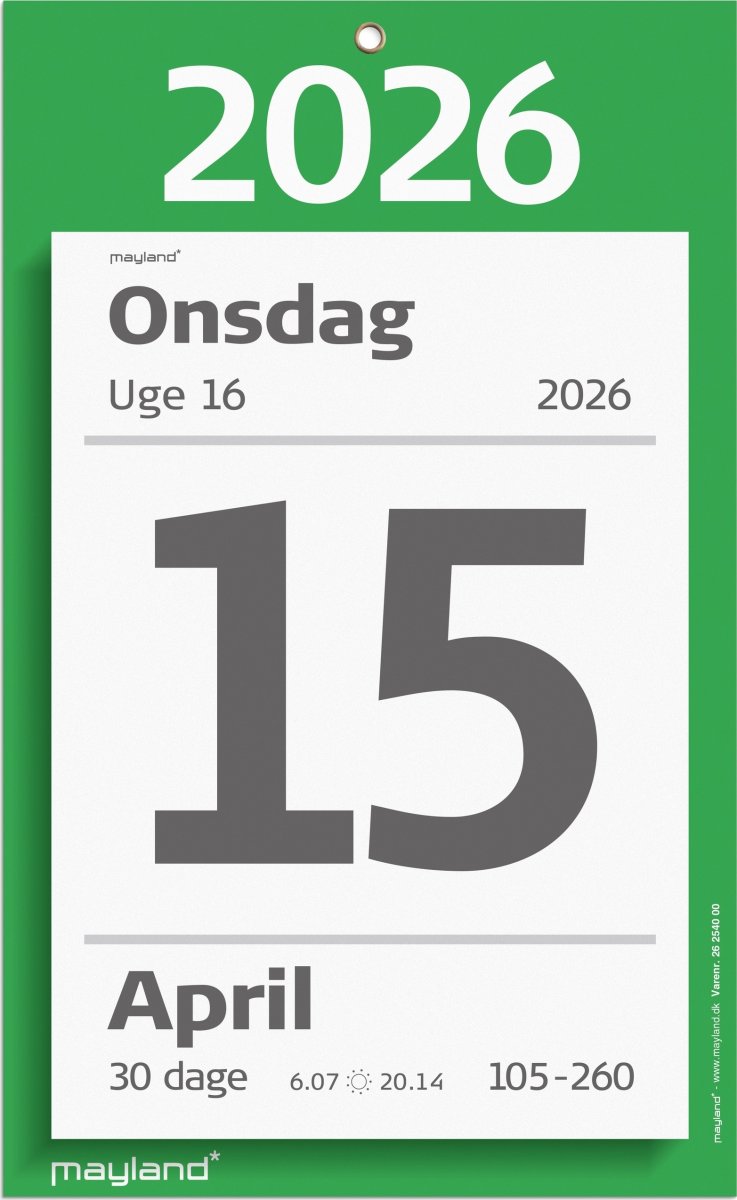 Mayland 2026 Kæmpe afrivningskalender