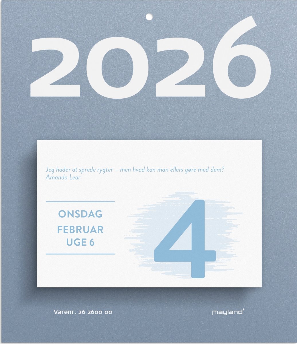 Mayland 2026 Afrivningskalender Humør