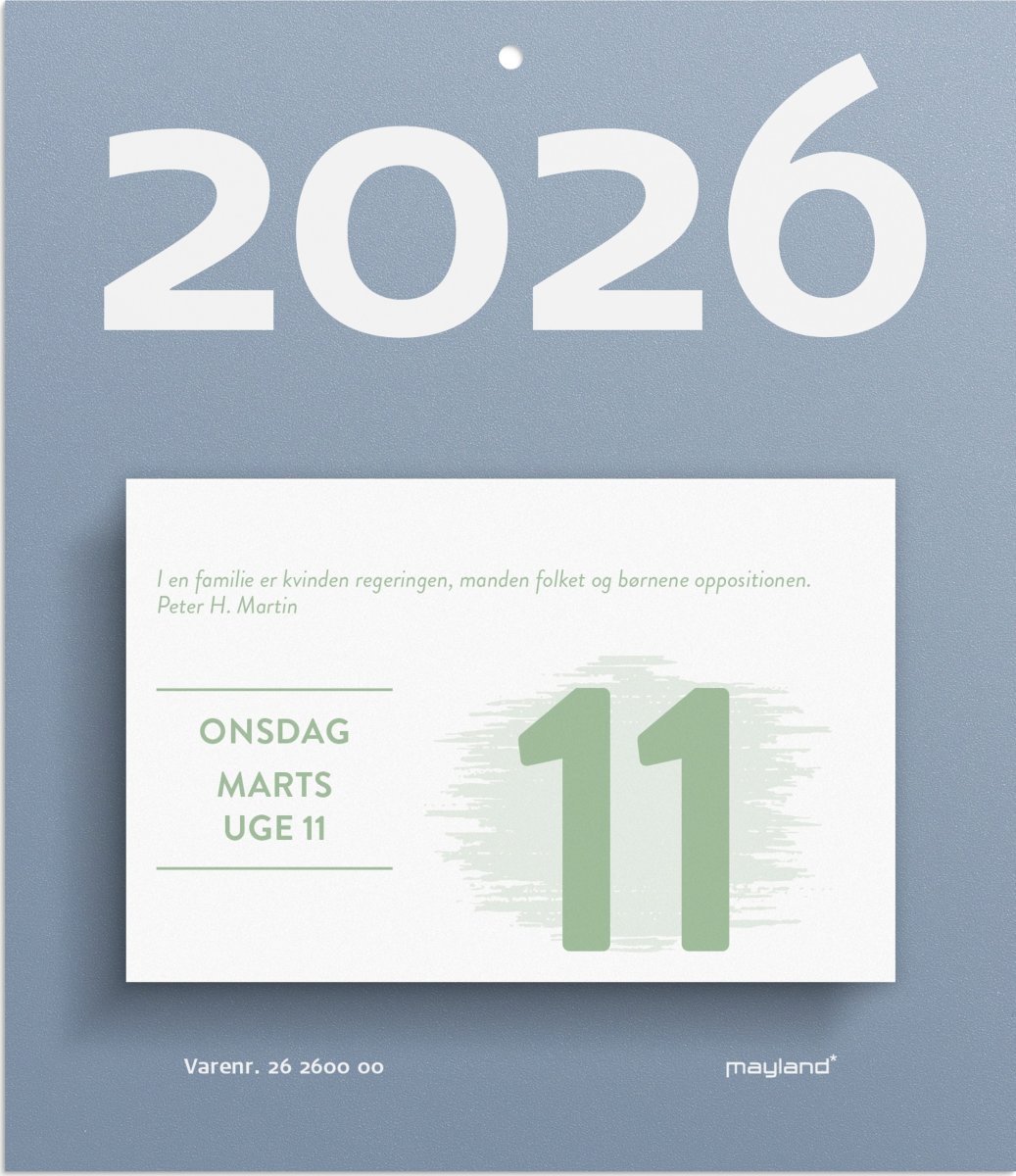 Mayland 2026 Afrivningskalender Humør