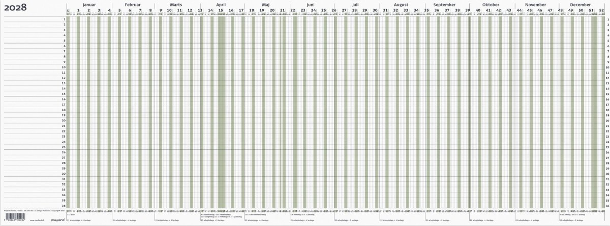 Mayland 2028 Projekt Planner, grøn