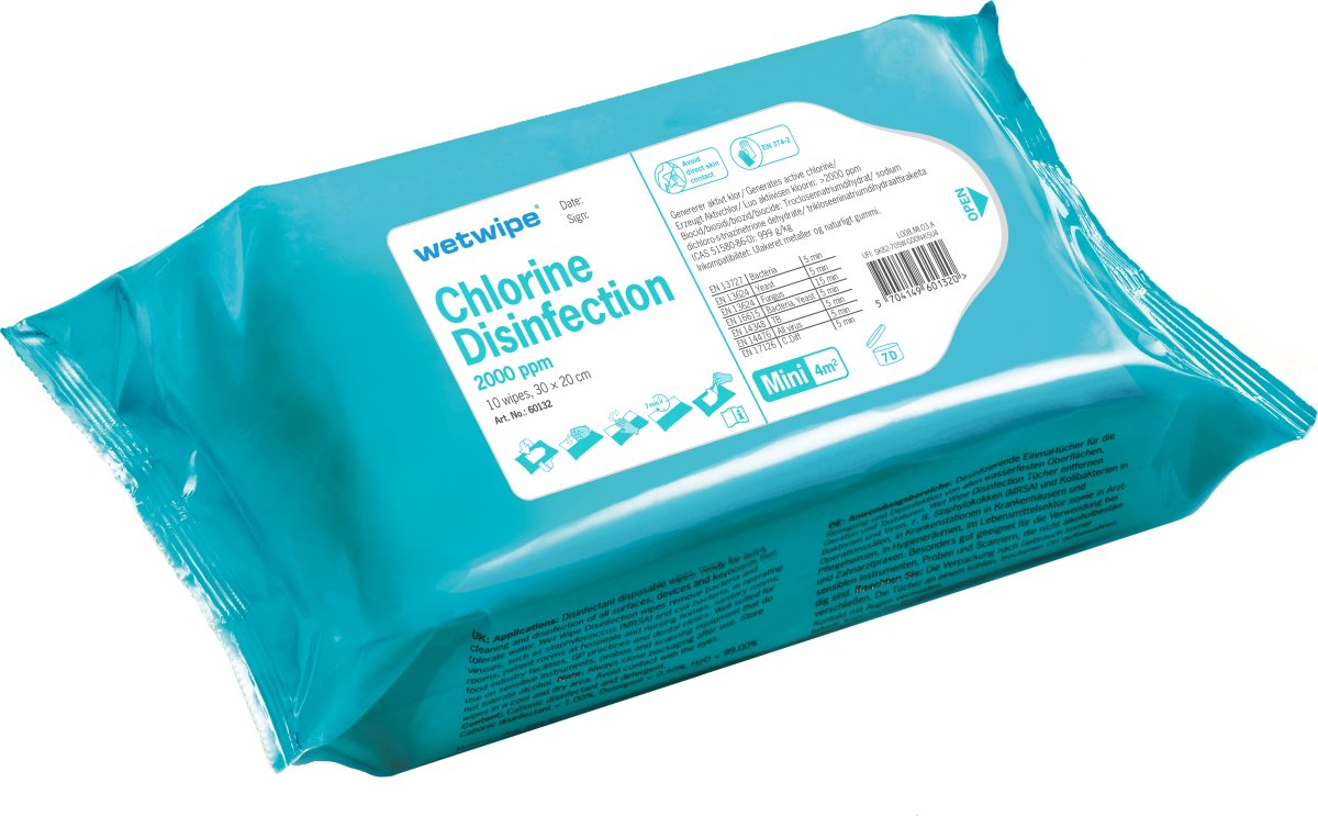 Wet Wipe Chlorine Disinfection mini | 10 stk.