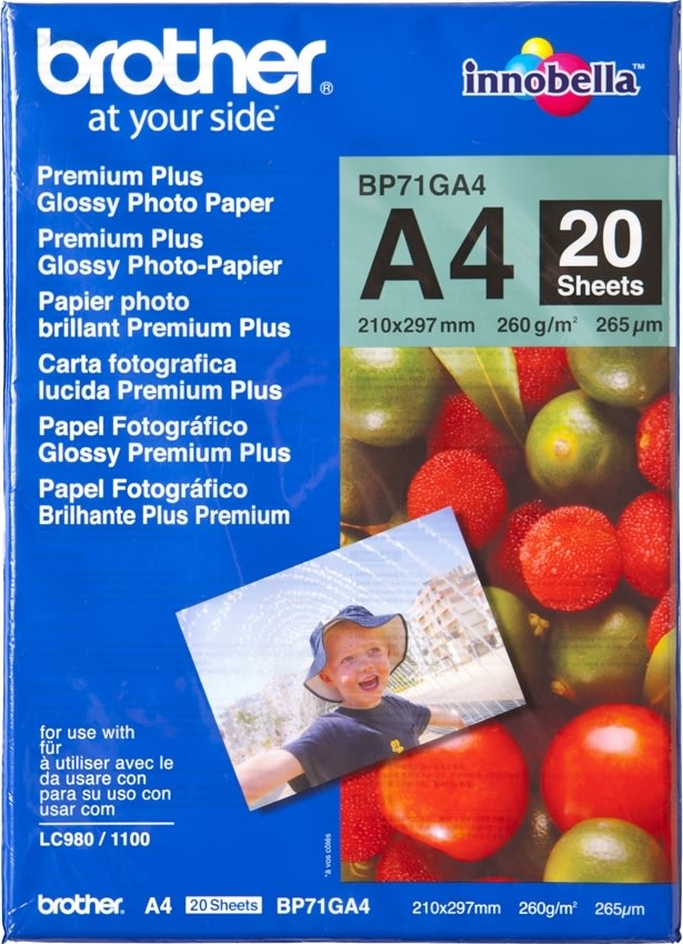 Brother Glossy inkjet fotopapir A4/260/20ark