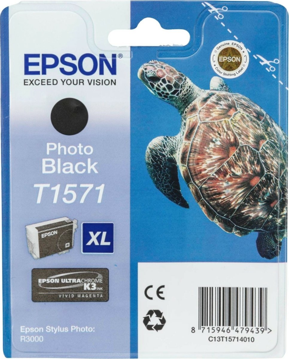 Epson nr.T1571/C13T15714010 blækpatron, sort, 26ml