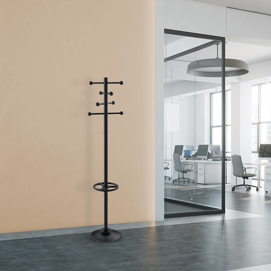 NAGA Saphir stumtjener med paraplyholder, sort