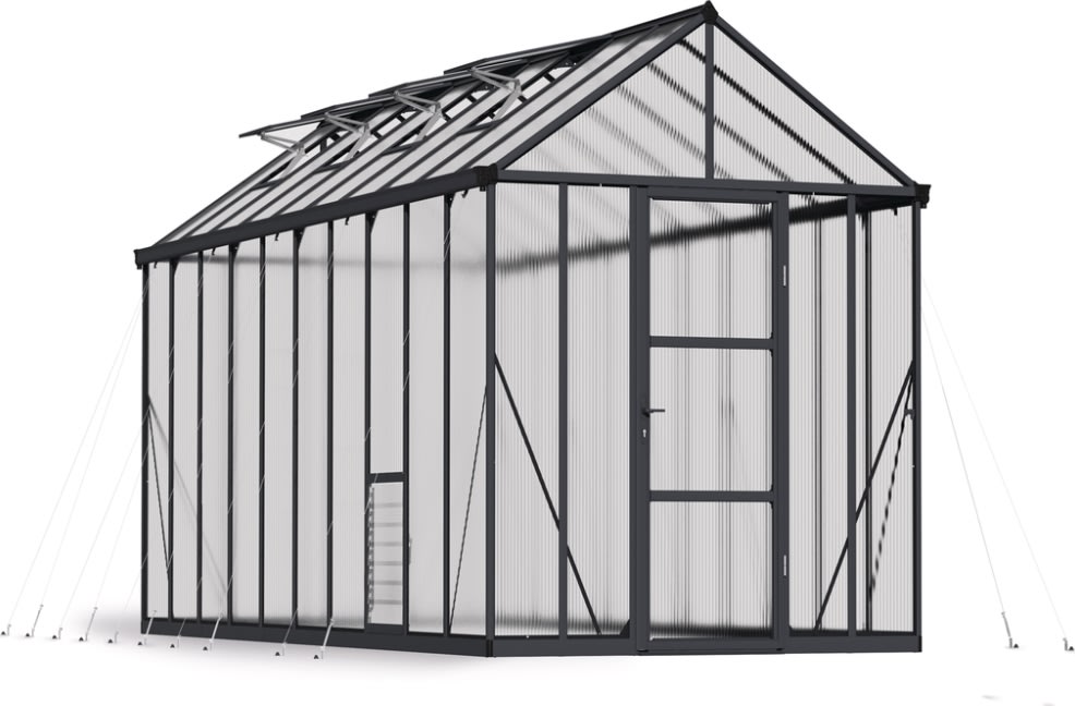 Palram Canopia Glory Drivhus, 15,3 m2, grå