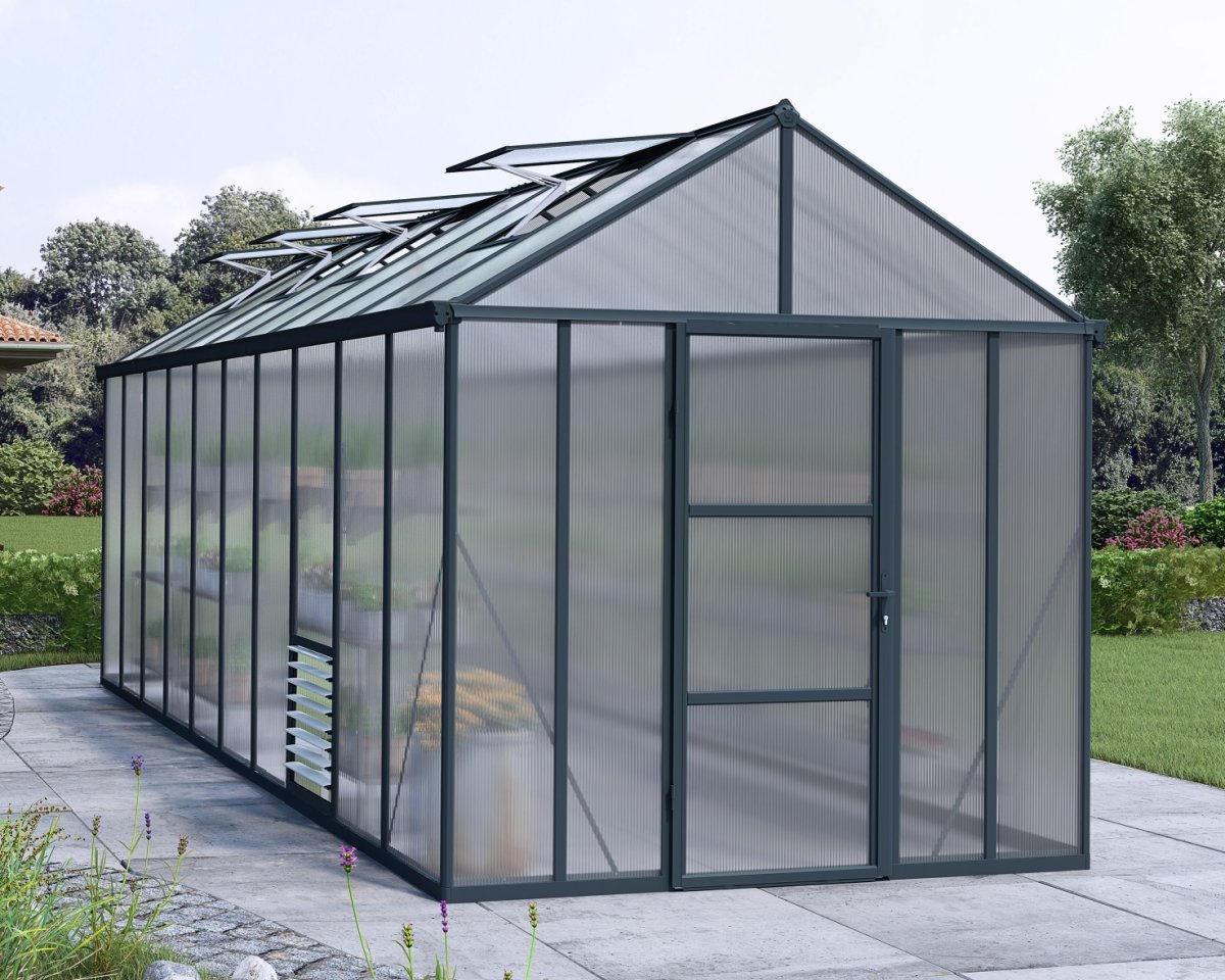 Palram Canopia Glory Drivhus, 15,3 m2, grå