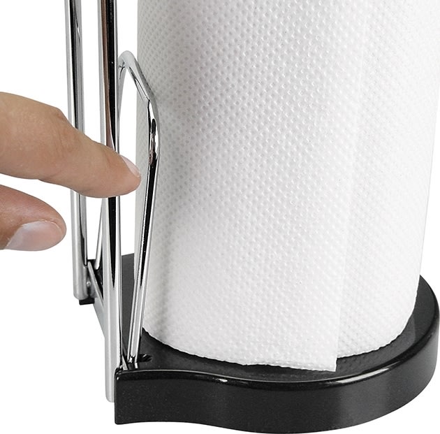 Brabantia Køkkenrulleholder, Sort/blank stål