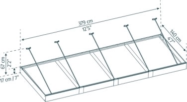 Palram Canopia Sophia XL 4000 dørbaldakin, grå