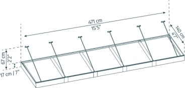 Palram Canopia Sophia XL 5000 dørbaldakin, grå