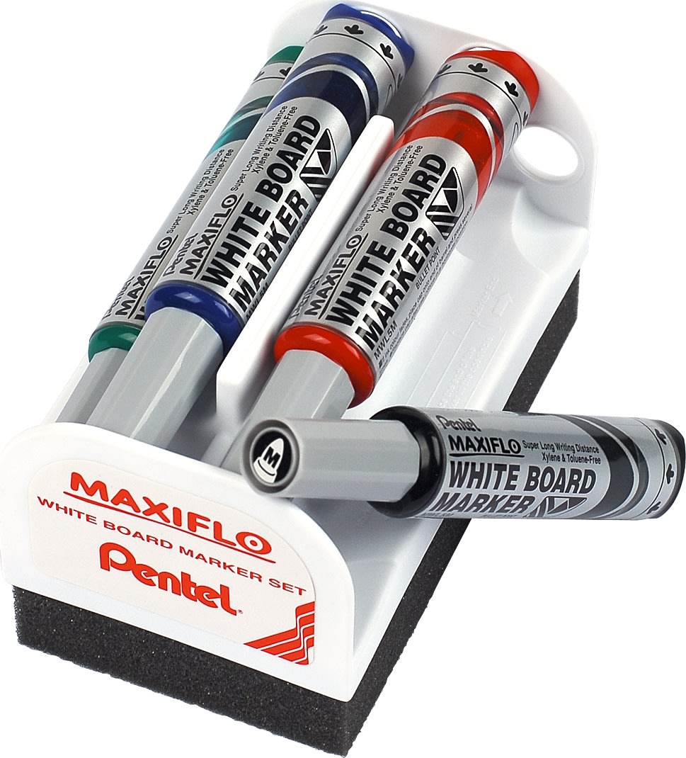 Pentel Maxiflo Magnetisk visker m. 4 markere