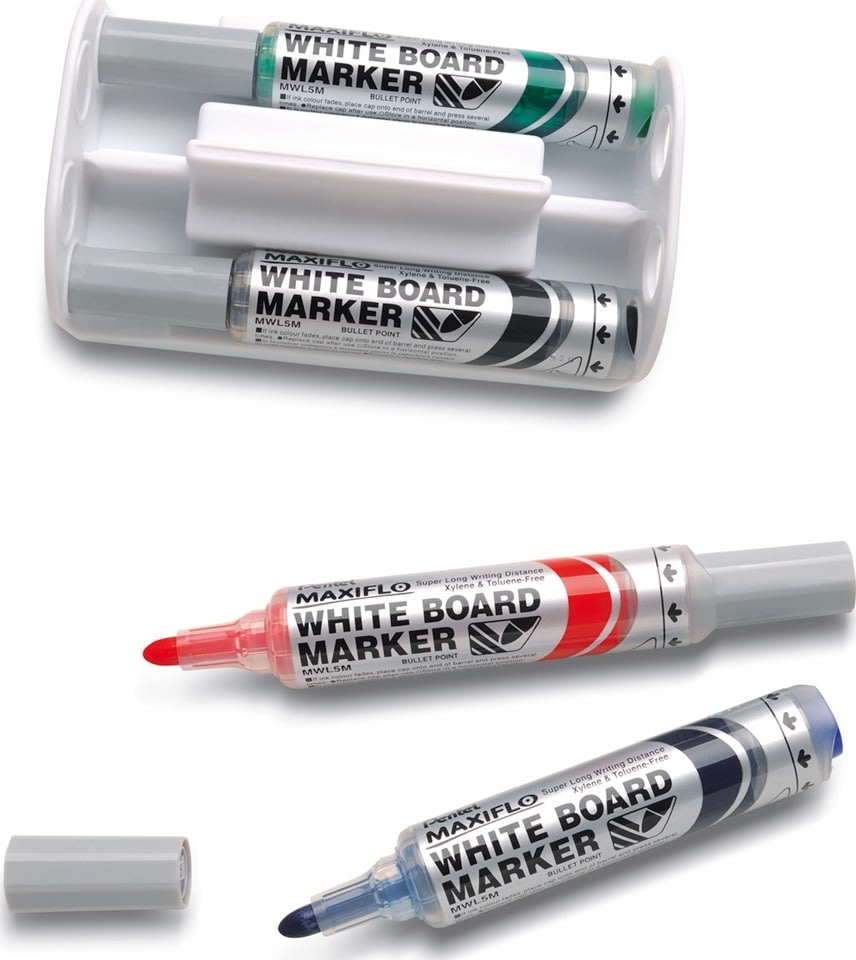 Pentel Maxiflo Magnetisk visker m. 4 markere