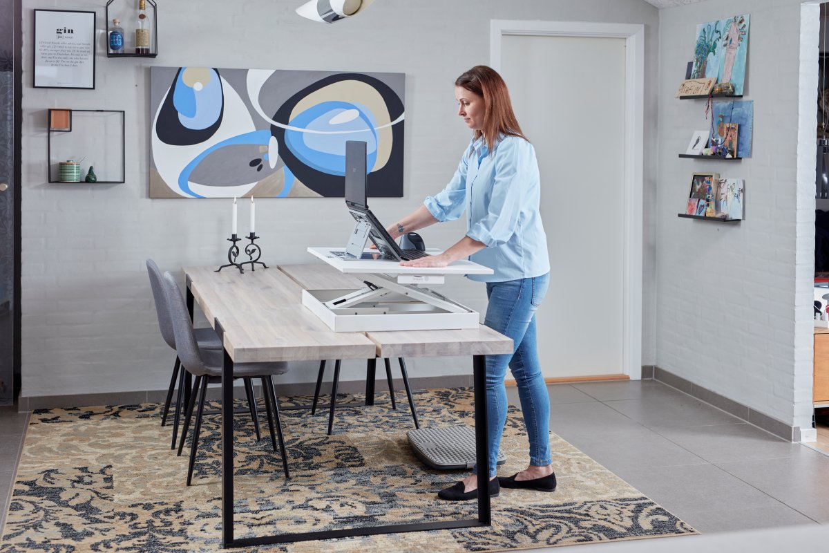 Steppie Desk Riser hæve-sænkebord, hvid