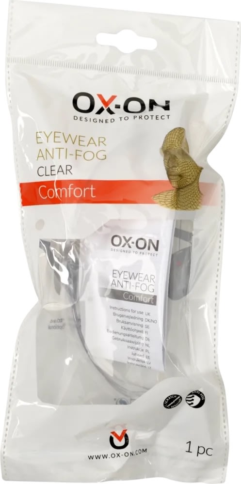 OX-ON Sikkerhedsbrille Anti-fog Comfort, Klar