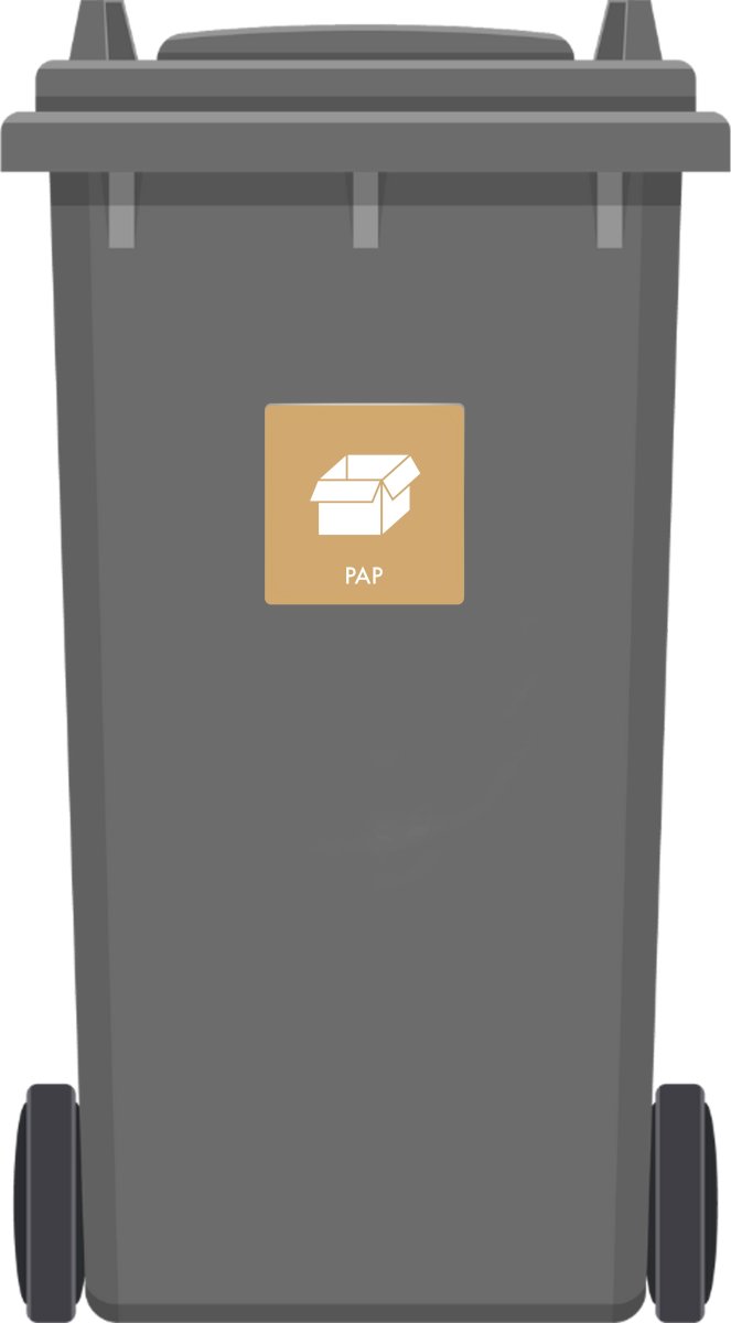 Affaldspiktogram udendørs 12x12cm alu, Pap
