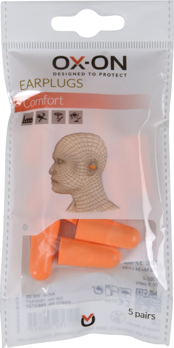 OX-ON Ørepropper Comfort, 39 db, 5 par
