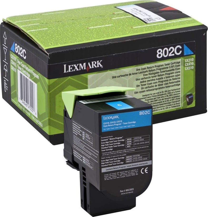 Lexmark 80C20C0 toner cyan 1000 s.