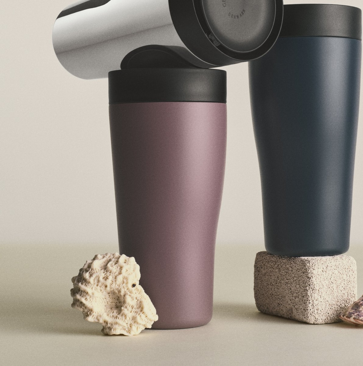 Georg Jensen Sky Termokop H19 cm, mørk rosa