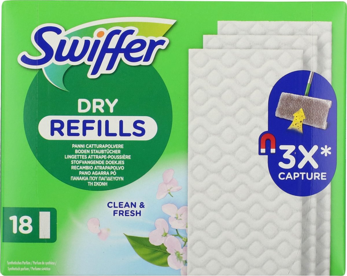 Swiffer Gulvmoppe Dry Refills, tørrengøring