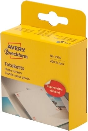 Avery 3516 Fotoklistermærker, 12x12mm, 400 stk.