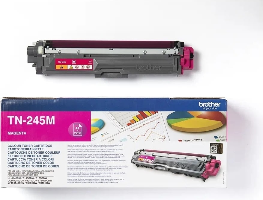 Brother TN245M Lasertoner, magenta, 2200 s.