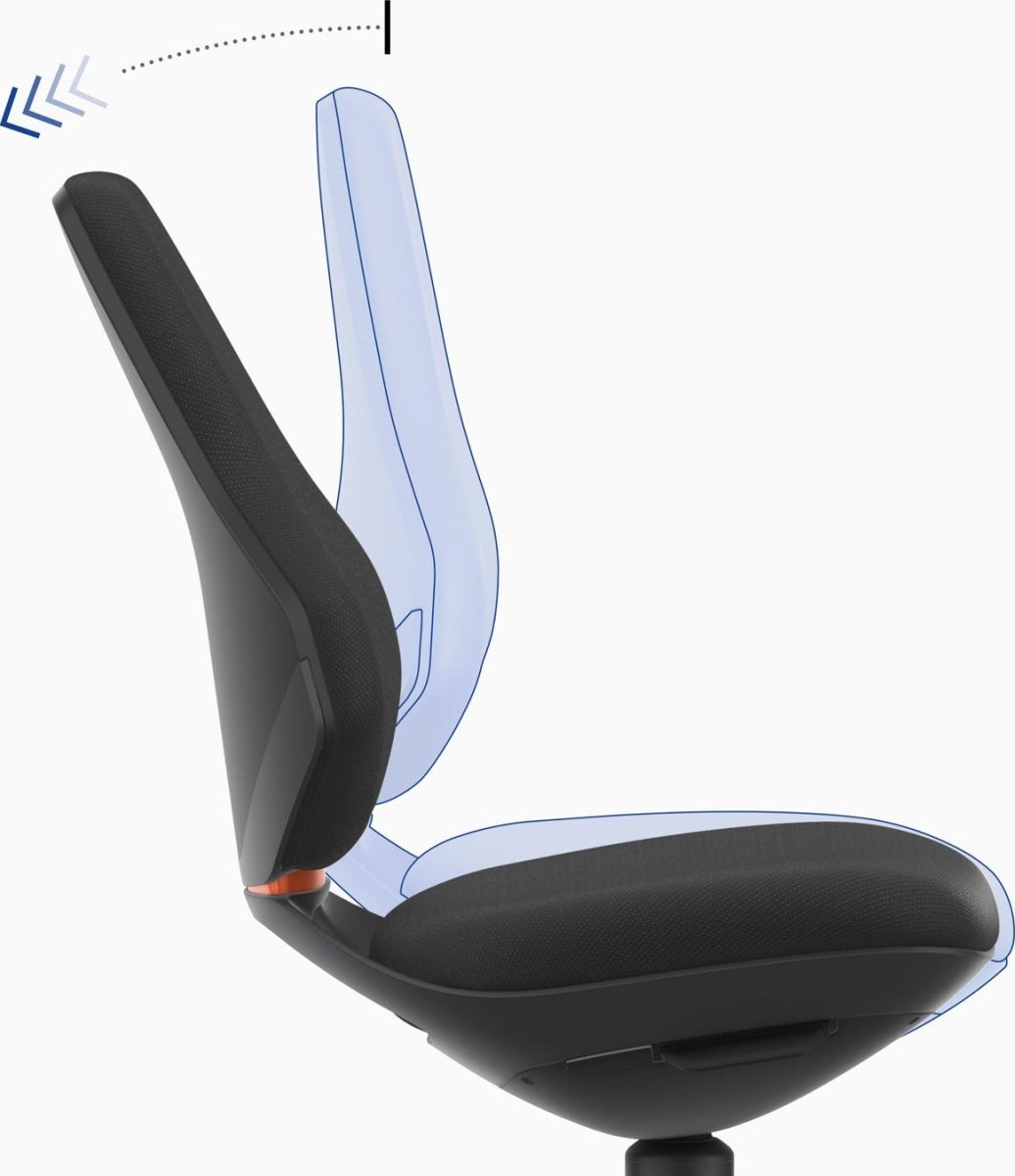 Texon Arbejdsstol, sort, Skintec, hjul