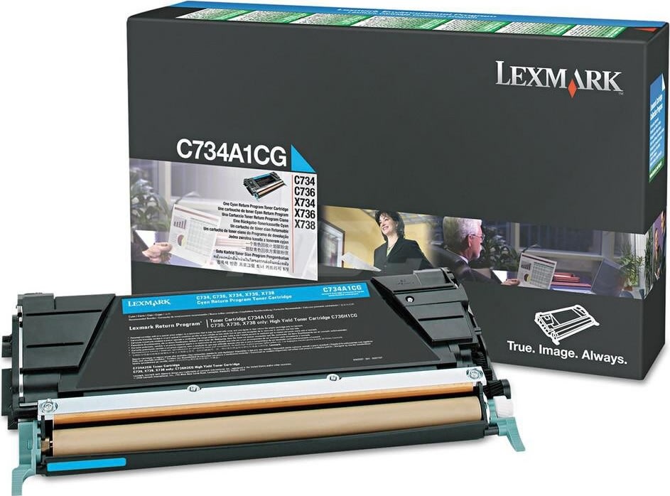 Lexmark X746A1CG Lasertoner, blå, 7000 s.