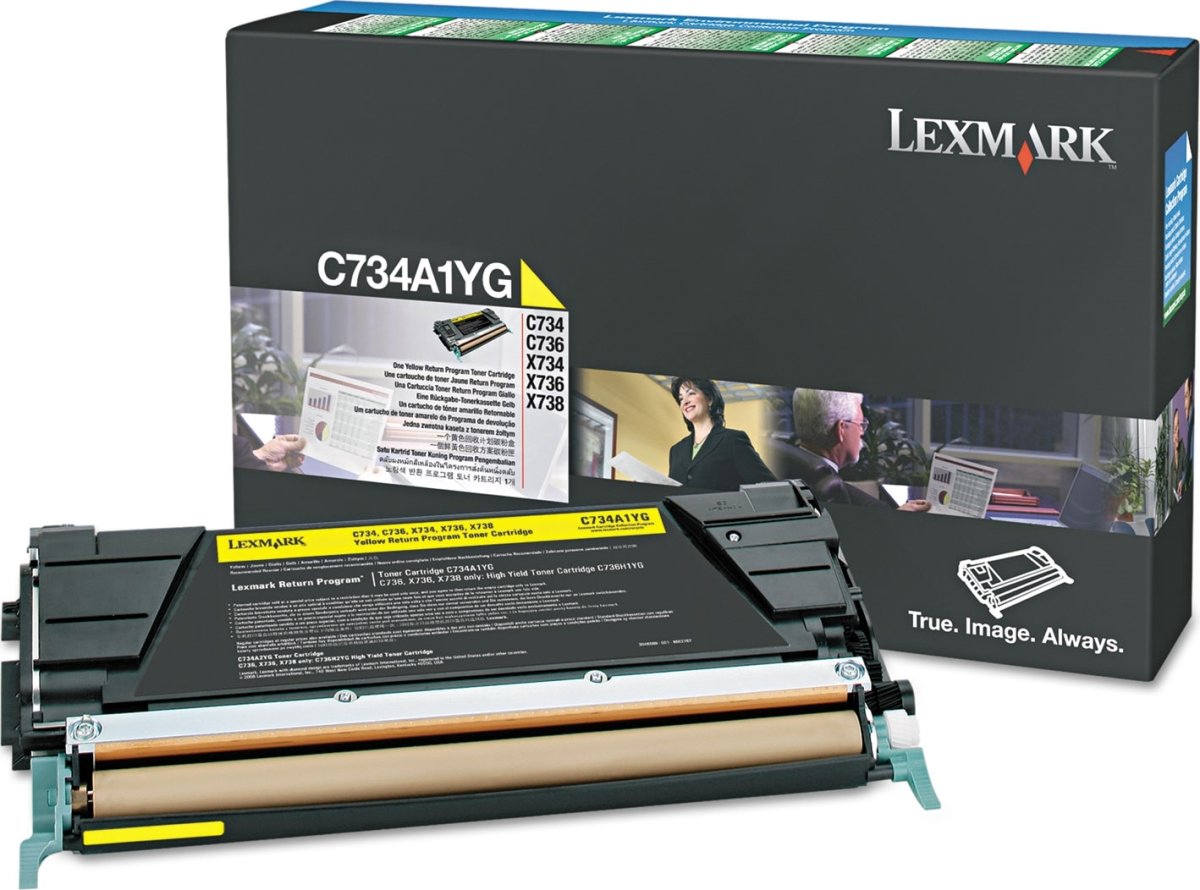 Lexmark X746A1YG lasertoner, gul, 7000 s.