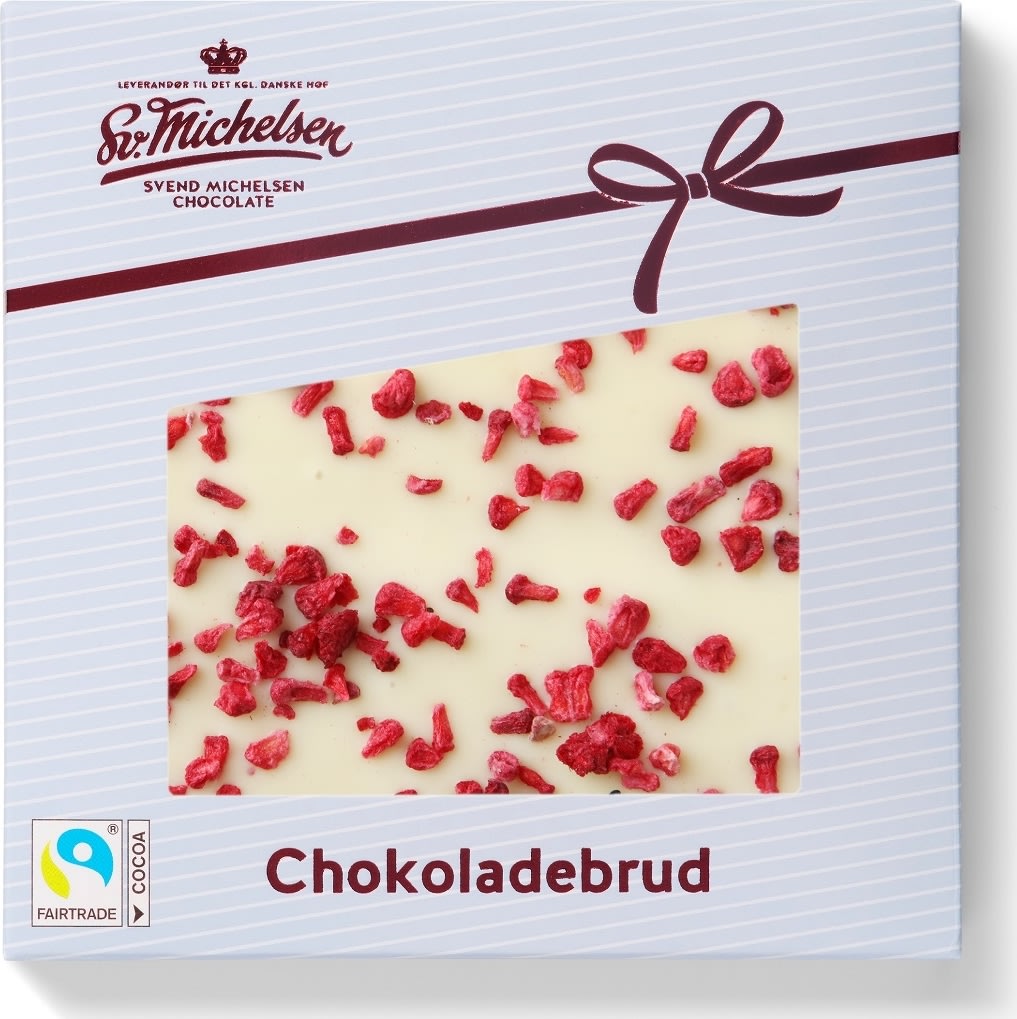 Sv. Michelsen Chokoladebrud Hvid & Hindbær 90g