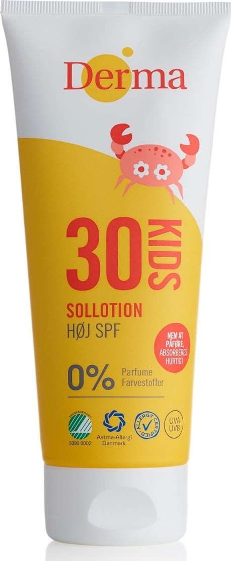 Derma Kids Solcreme | SPF 30 | Parfumefri | 200 ml