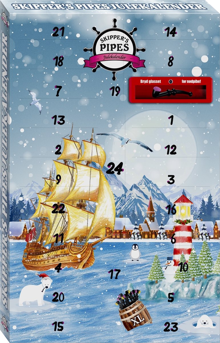 Skipper's Pipes Julekalender, 24 stk Lakridspiber